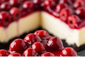 No Bake Cherry Cheesecake With Oreo Crust