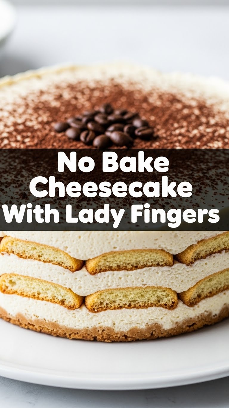 No Bake Cheesecake With Lady Fingers