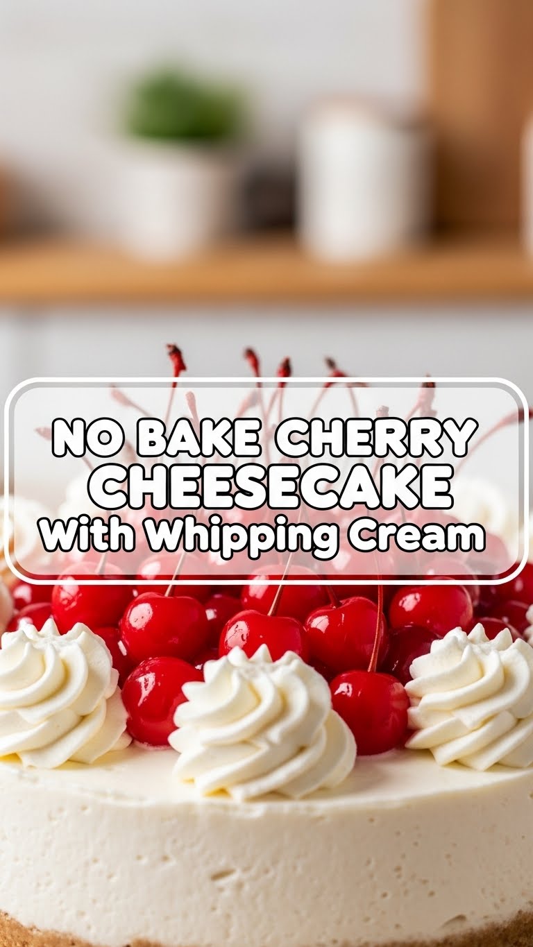 No Bake Cherry Cheesecake With Whipping Cream
