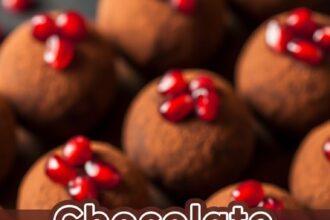 Chocolate Truffles With Pomegranate Toppings