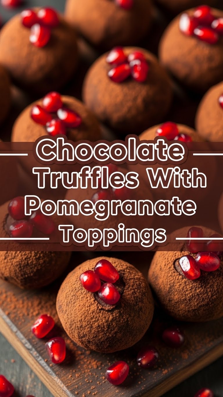 Chocolate Truffles With Pomegranate Toppings