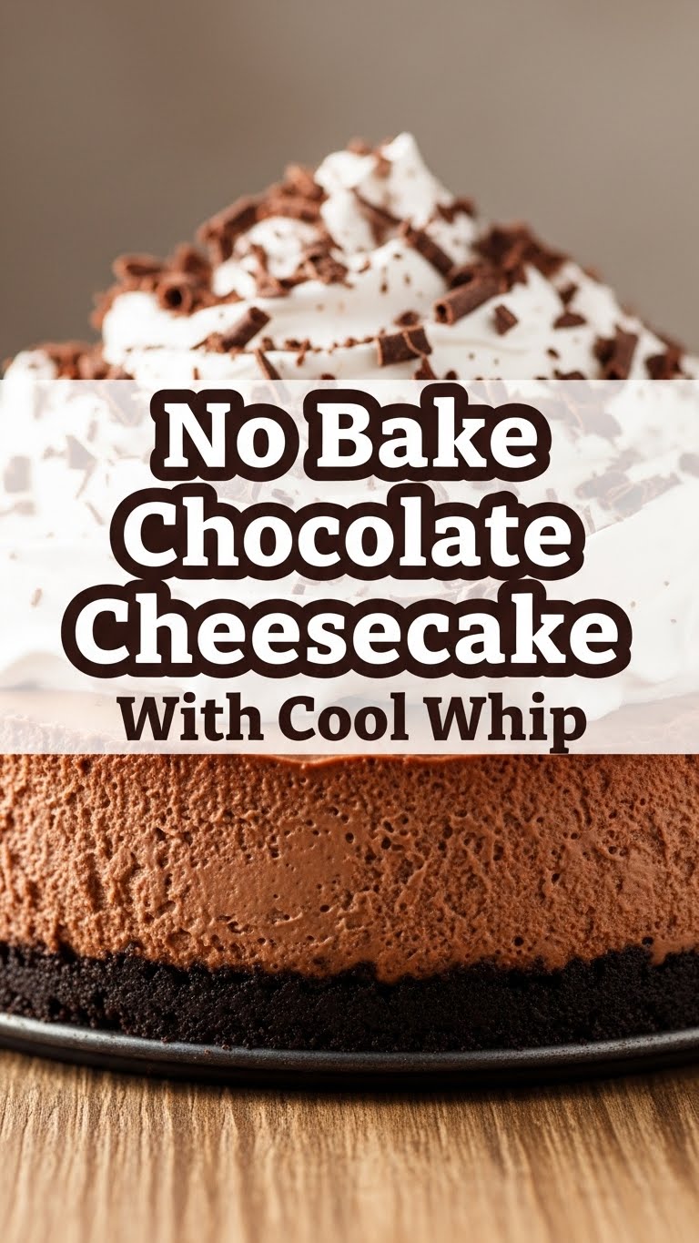 No Bake Chocolate Cheesecake With Cool Whip