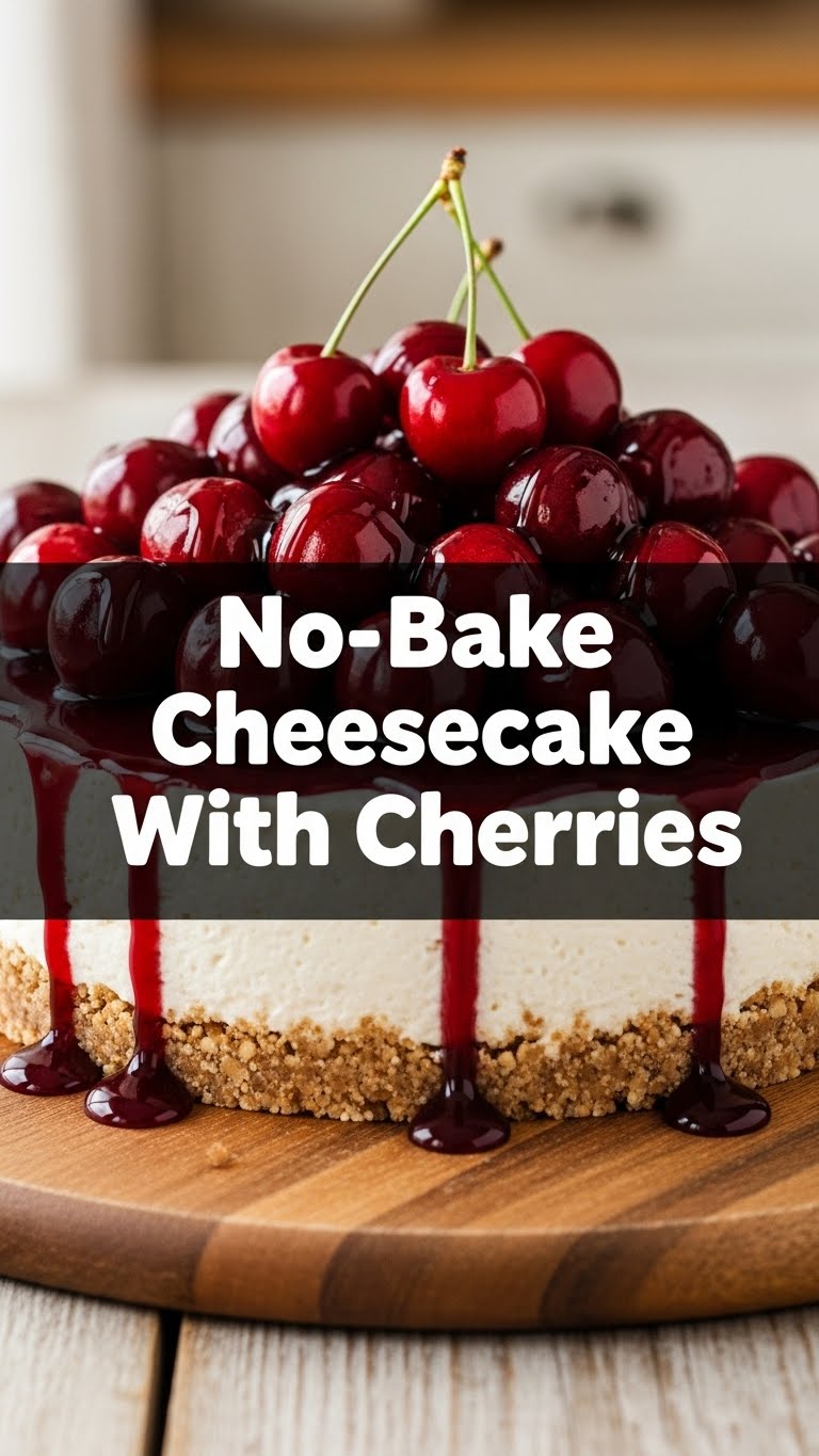No-Bake Cheesecake With Cherries