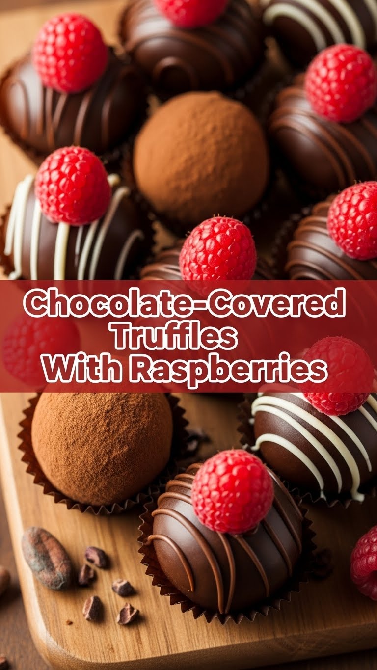 Chocolate-Covered Truffles With Raspberries