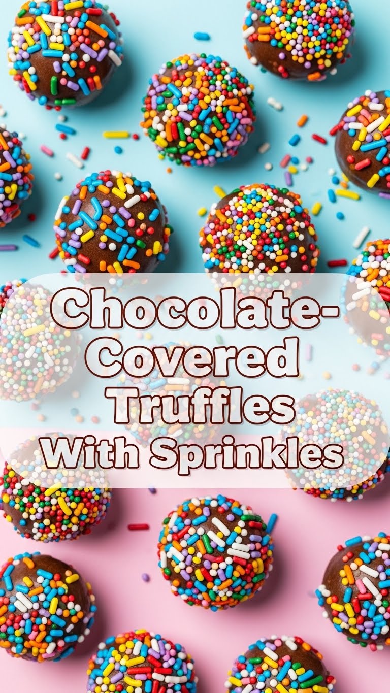 Chocolate-Covered Truffles With Sprinkles