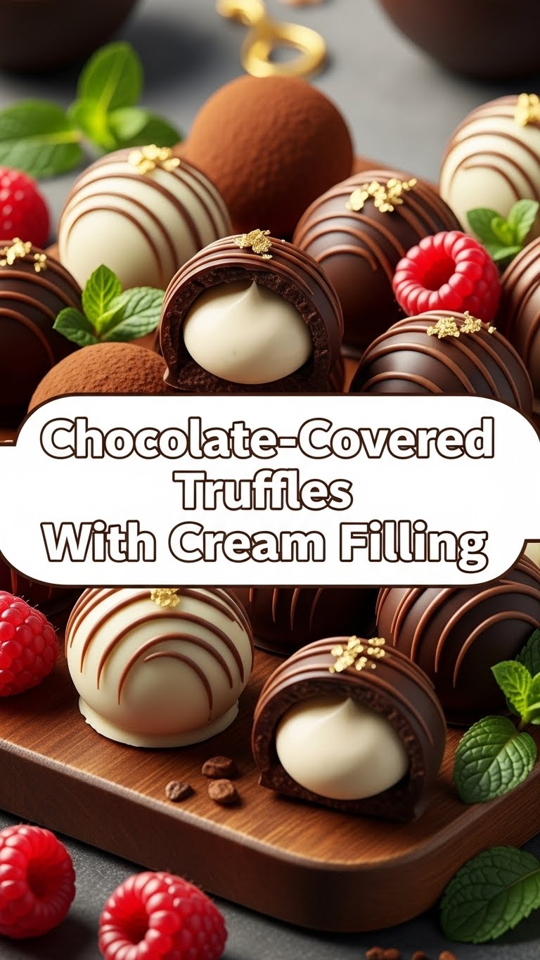 Chocolate-Covered Truffles With Cream Filling