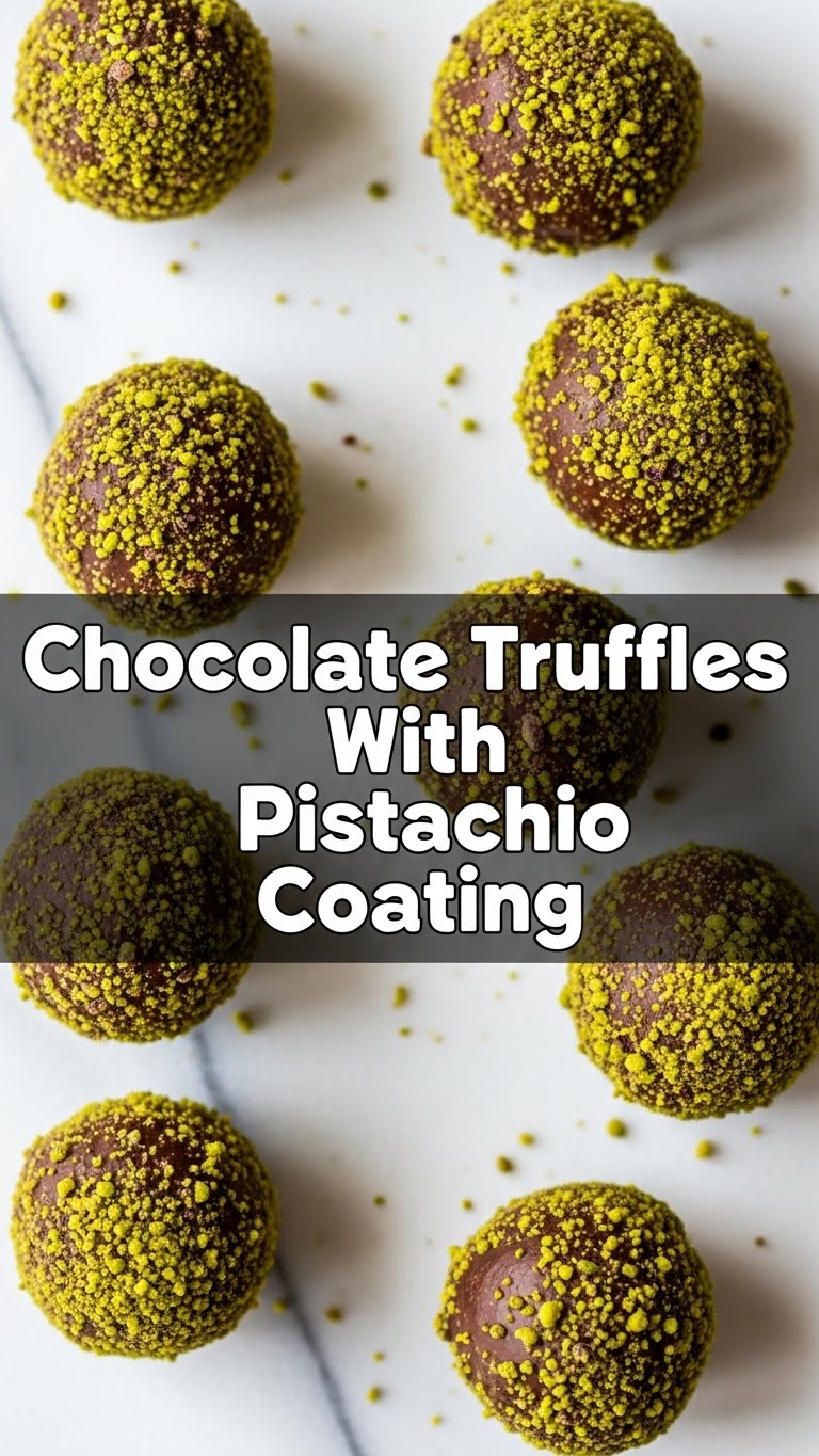 Chocolate Truffles With Pistachio Coating