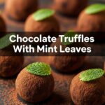 Chocolate Truffles With Mint Leaves