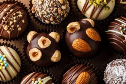 Handmade Chocolate Truffles With Toppings