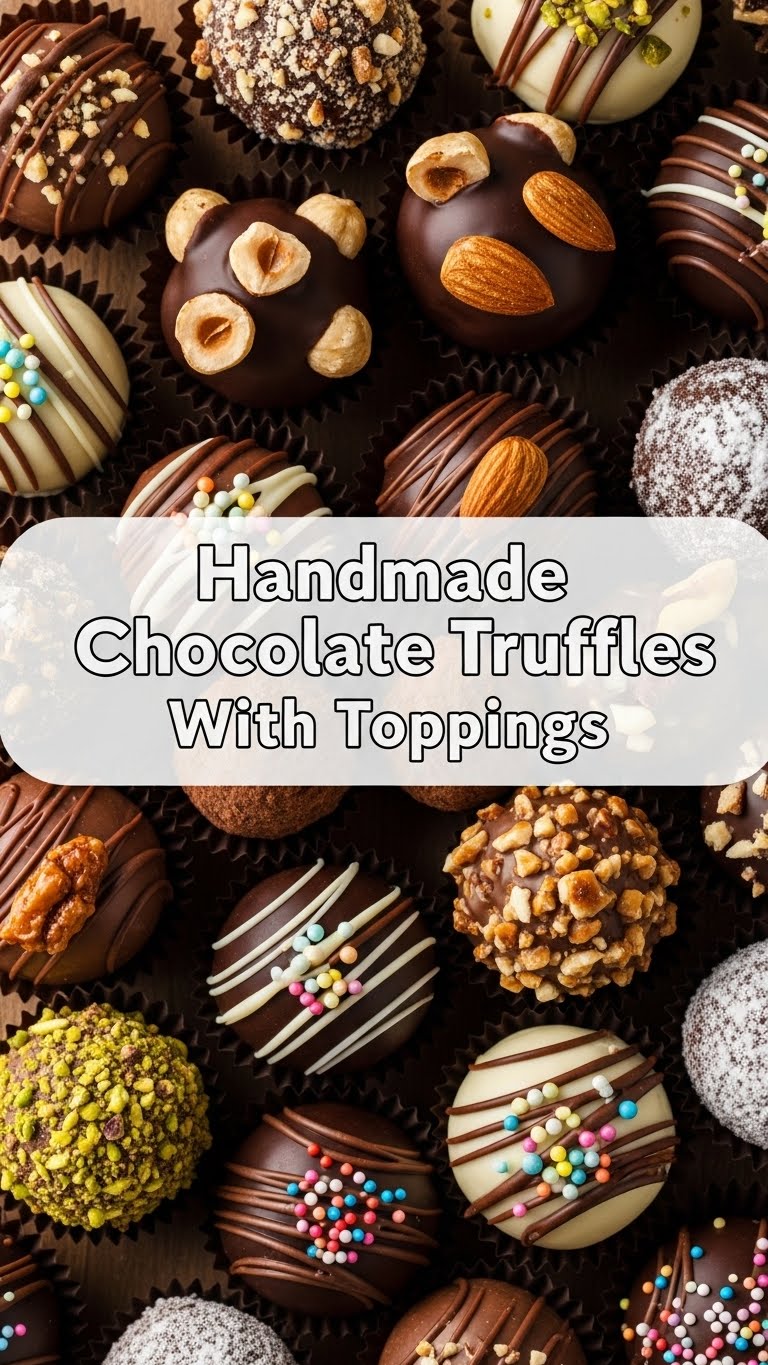 Handmade Chocolate Truffles With Toppings
