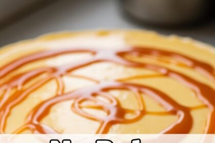 No Bake Cheesecake With Caramel Topping