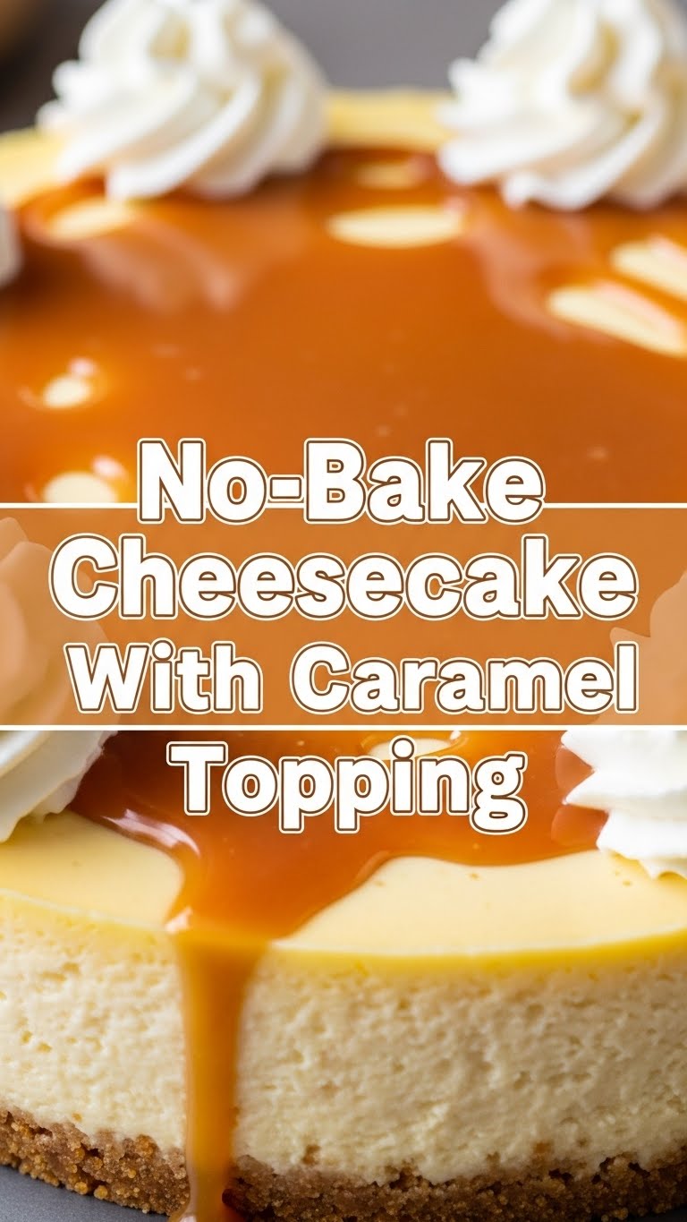 No-Bake Cheesecake With Caramel Topping