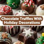 Chocolate Truffles With Holiday Decorations