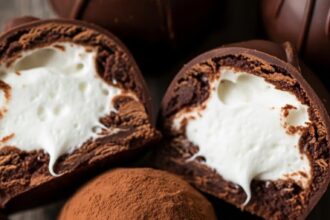 Chocolate Truffles With Marshmallow Center