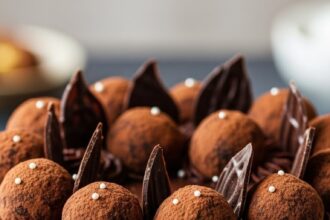 Chocolate Cake With Truffles And Decorations