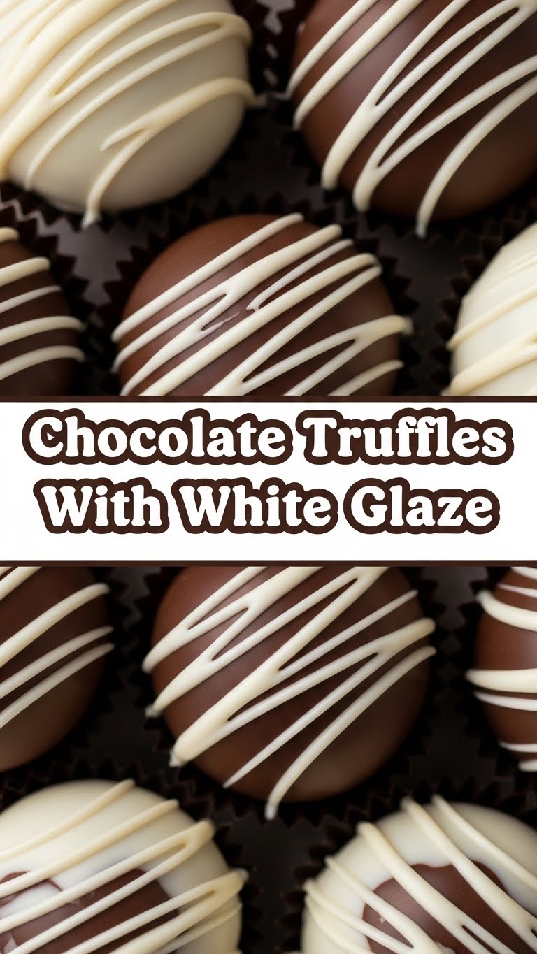 Chocolate Truffles With White Glaze