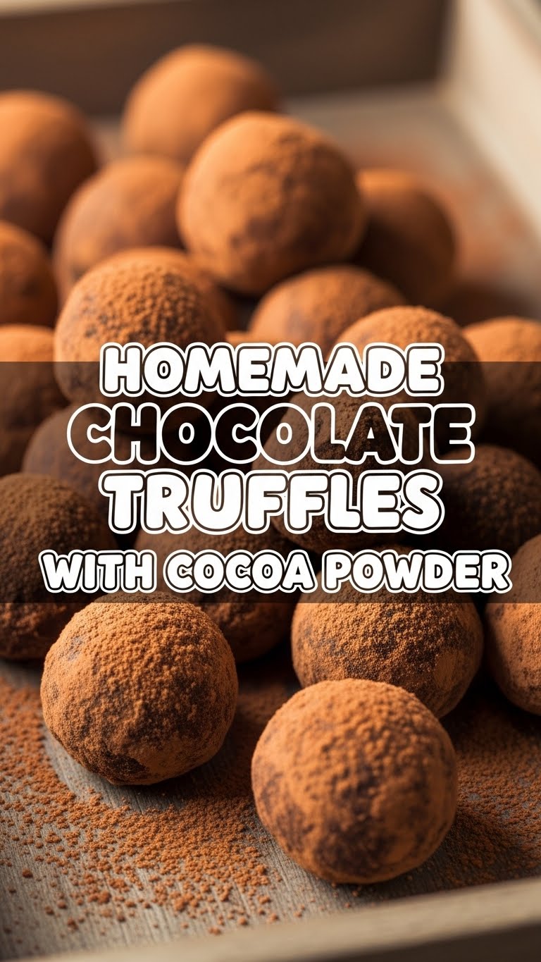 Homemade Chocolate Truffles With Cocoa Powder