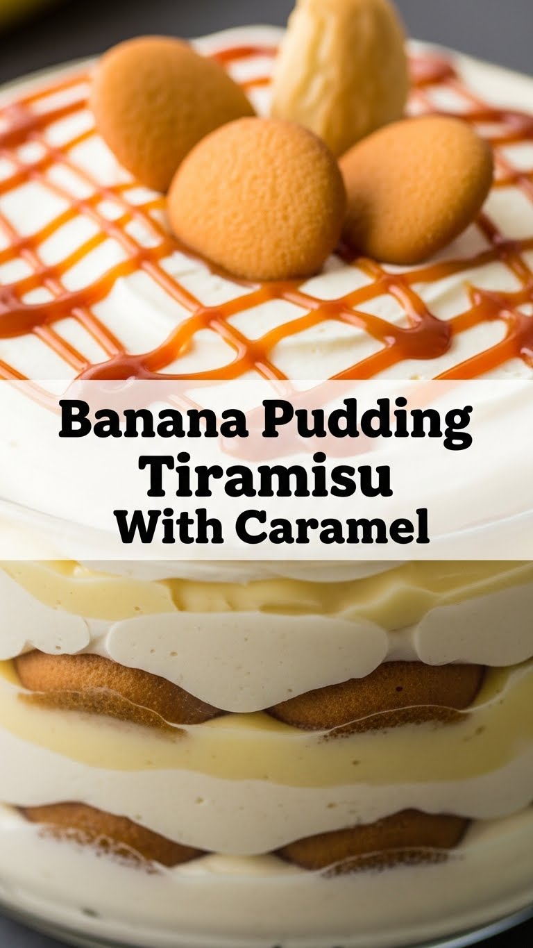 Banana Pudding Tiramisu With Caramel