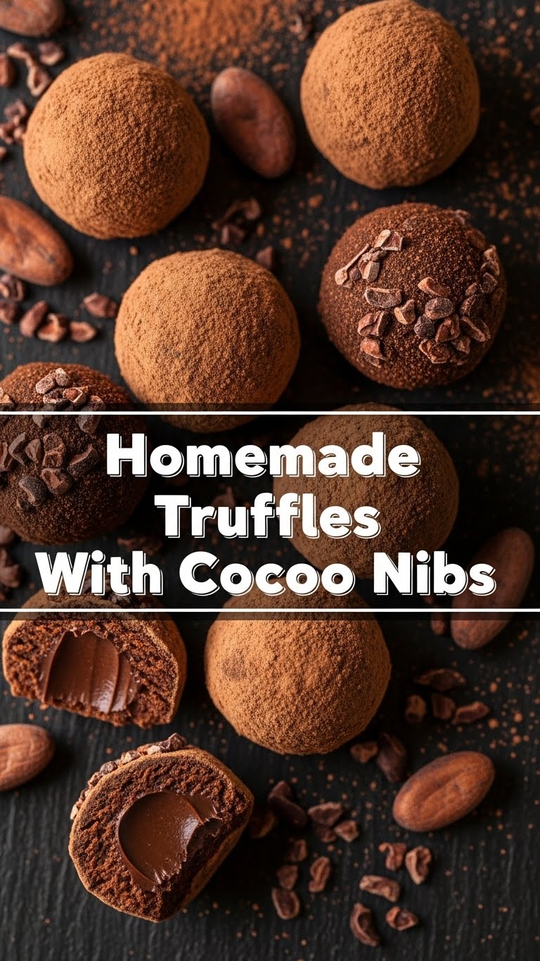 Homemade Truffles With Cocoa Nibs