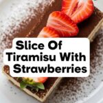 Slice Of Tiramisu With Strawberries