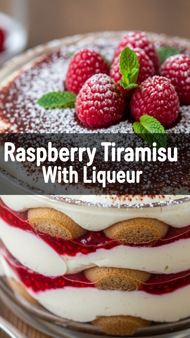 Raspberry Tiramisu With Liqueur