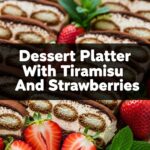 Dessert Platter With Tiramisu And Strawberries