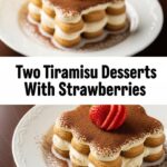 Two Tiramisu Desserts With Strawberries