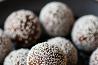 Chocolate Truffles With White Sprinkles