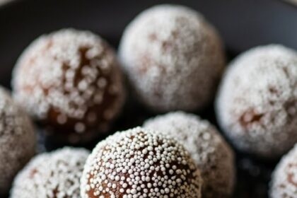 Chocolate Truffles With White Sprinkles