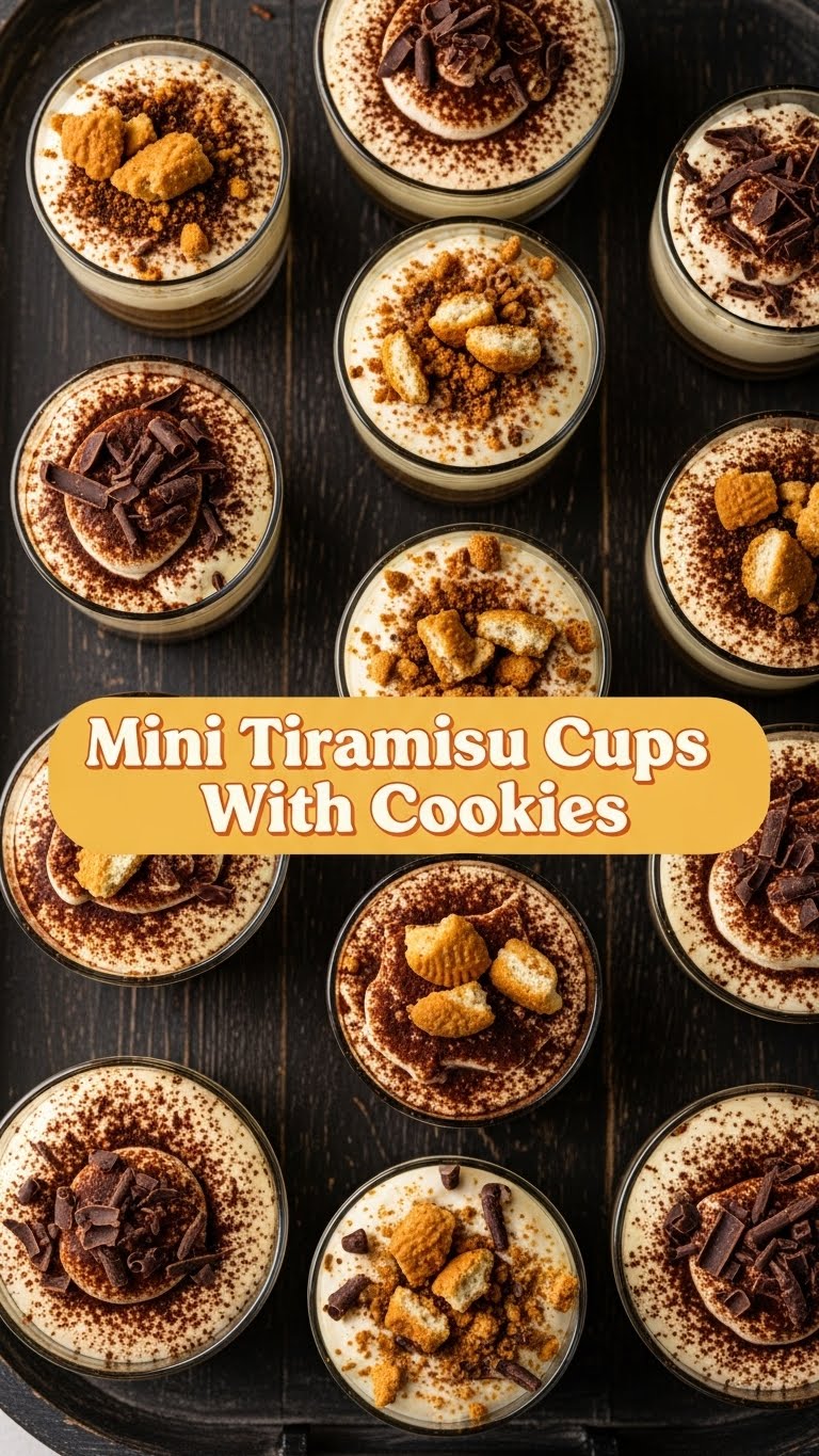 Mini Tiramisu Cups With Cookies