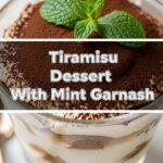 Tiramisu Dessert With Mint Garnish