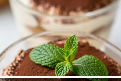 Tiramisu Dessert With Mint Garnish