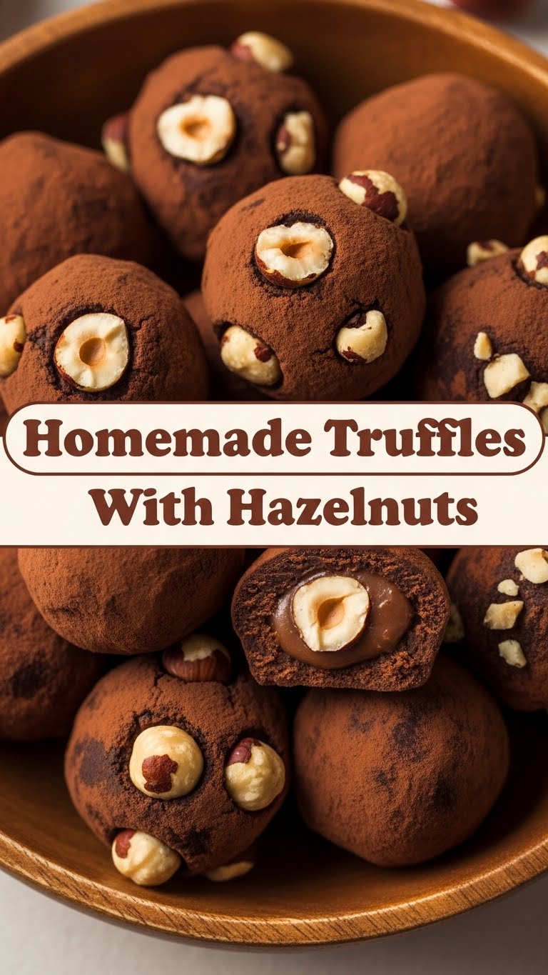Homemade Truffles With Hazelnuts