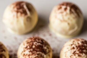 White Chocolate Truffles With Cocoa Powder