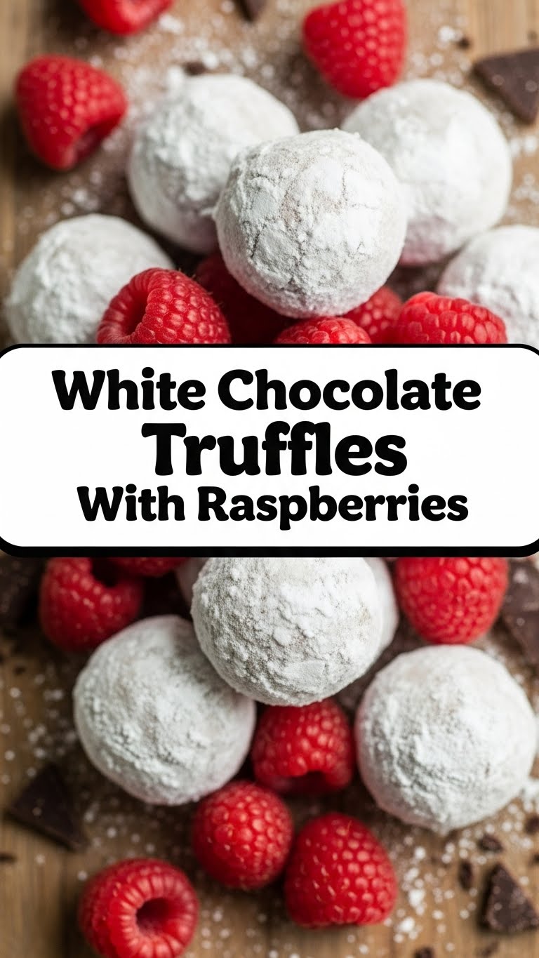 White Chocolate Truffles With Raspberries