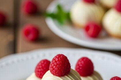 Cheesecake Truffles With Raspberries