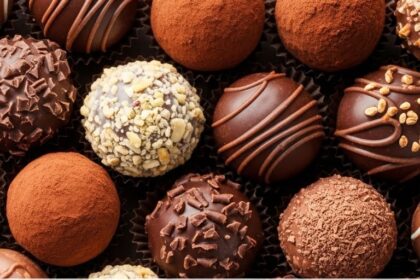 Chocolate Truffles With Text Overlay