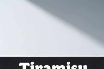 Tiramisu Dessert With Text Overlay