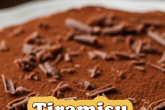 Tiramisu Cake With Chocolate Topping