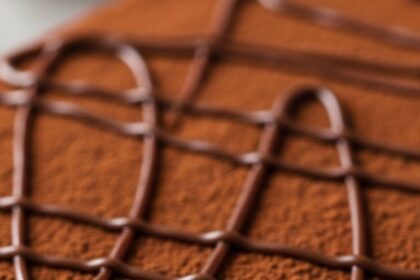 Tiramisu Cake With Chocolate Drizzle