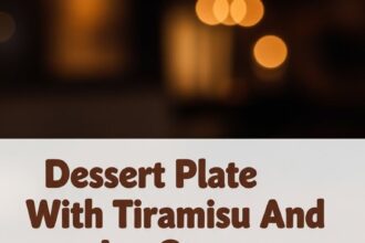 Dessert Plate With Tiramisu And Ice Cream