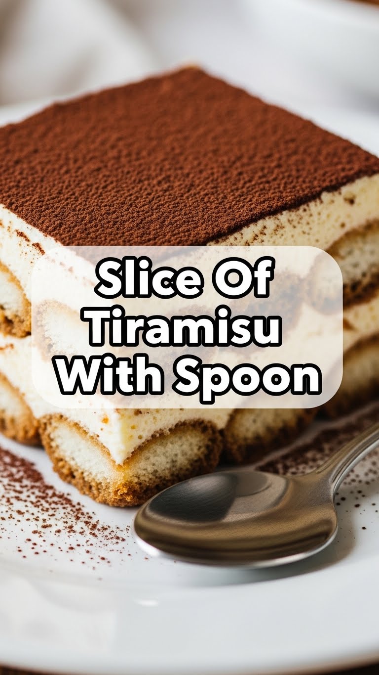 Slice Of Tiramisu With Spoon