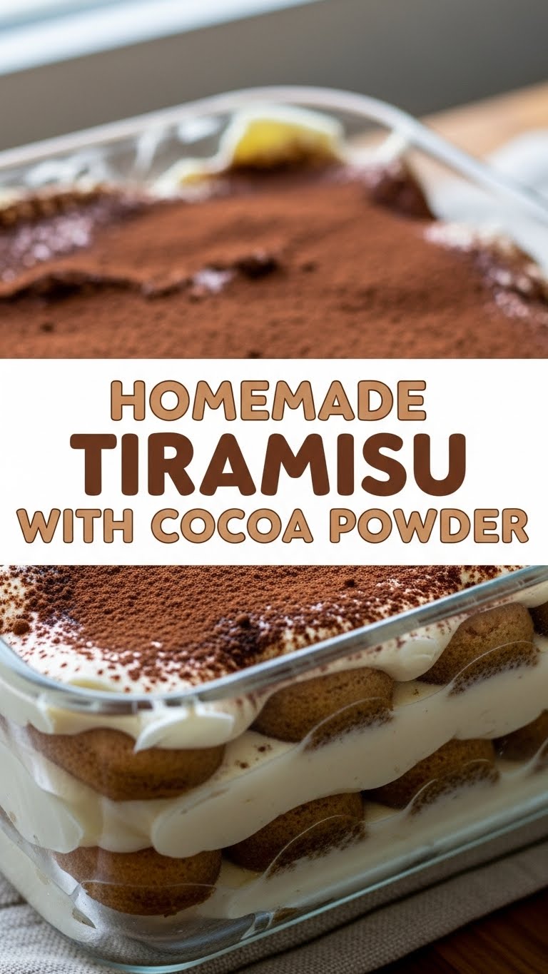 Homemade Tiramisu With Cocoa Powder