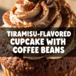 Tiramisu-Flavored Cupcake With Coffee Beans