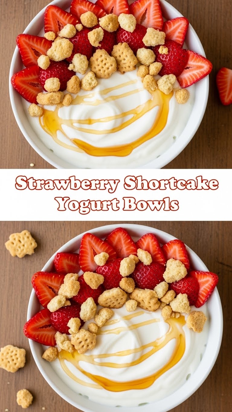 Strawberry Shortcake Yogurt Bowls