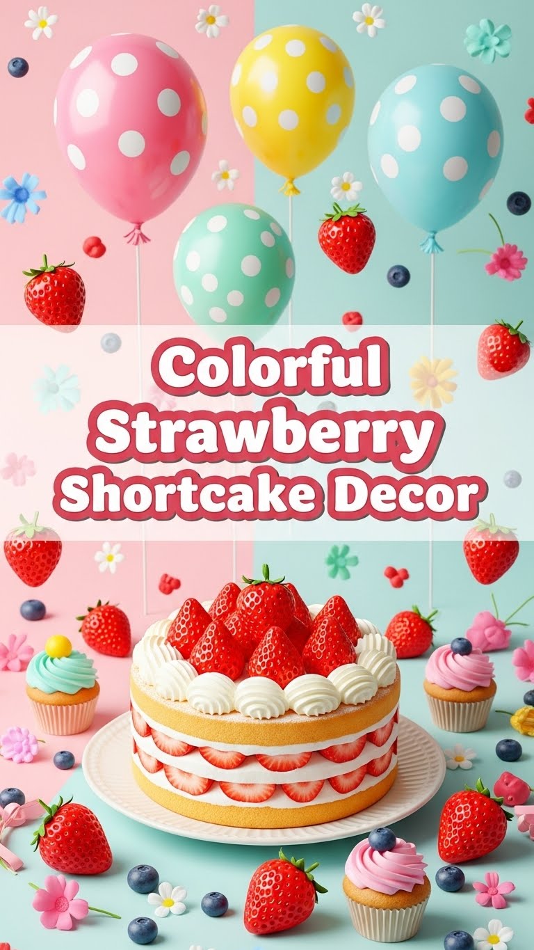 Colorful Strawberry Shortcake Decor