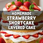 Homemade Strawberry Shortcake Layered Cake