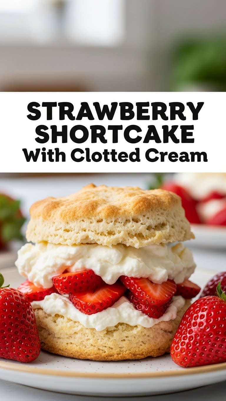 Strawberry Shortcake With Clotted Cream