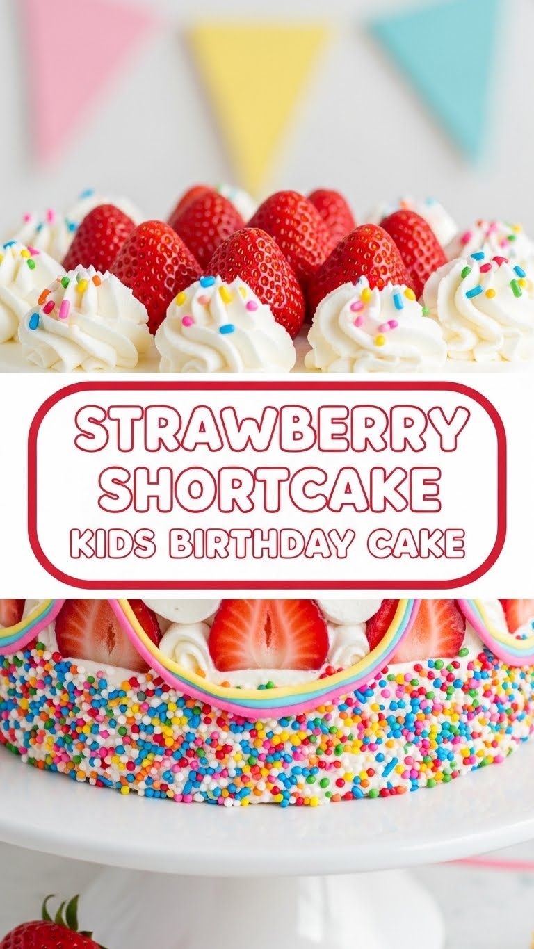Strawberry Shortcake Kids Birthday Cake