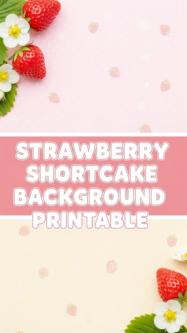 Strawberry Shortcake Background Printable
